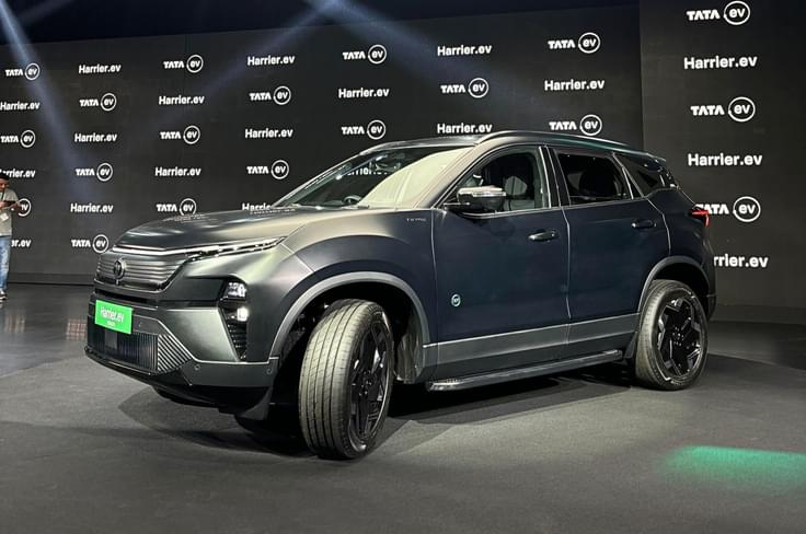 It also gets a Stealth Edition with matte black exterior paint Tata Harrier EV Stealth Edition in Studio